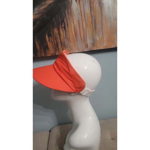 Vintage Chapeaux Inc. Orange Visor Made in USA One Size 80s 90s Style NWT... - Picture 2 of 6